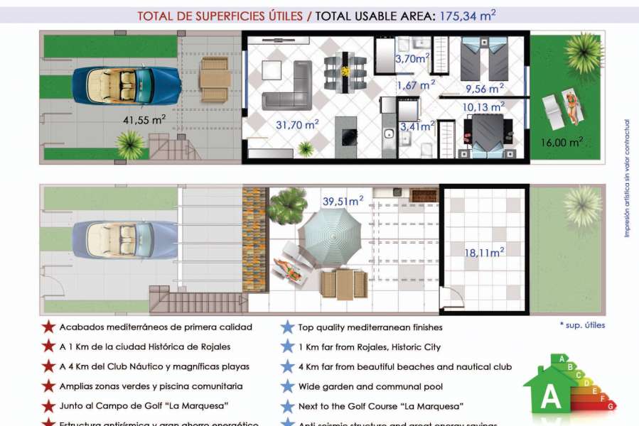 Venta - Bungalow - Chalet - adosado - Rojales - Ciudad Quesada